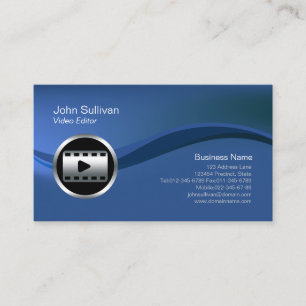 Chrome Video Clip Icon Video Editor Business Card