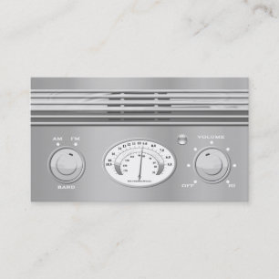 Chrome Vintage Radio Business Card