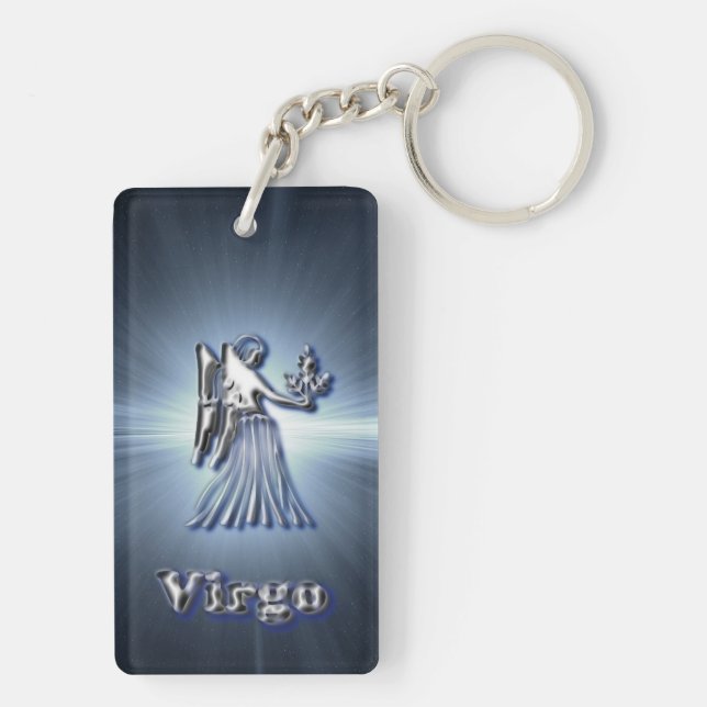 Chrome Virgo Key Ring (Back)