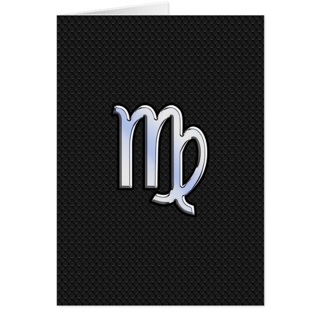 Chrome Virgo Zodiac Sign on snake skin style (Front)