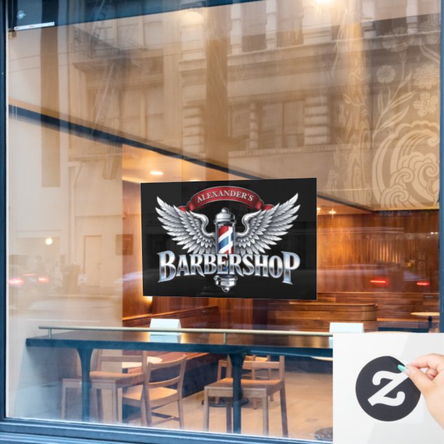Chrome Winged Barberpole (Cafe Window)