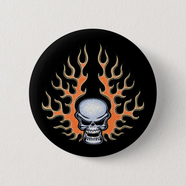 Chromeboy -Flames 6 Cm Round Badge (Front)