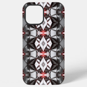 Chromed black to 'ruby' rapport, virtual shapes iPhone 12 pro max case