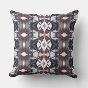 Chromed dark grey to ruby rapport, virtual shapes cushion