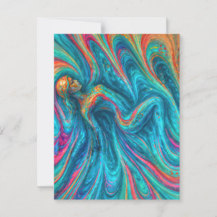 “Chromisca” - Fluid Enchantress Portrait Postcard