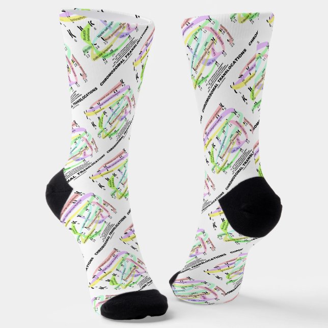Chromosomal Translocations Karyogram Socks (Angled)