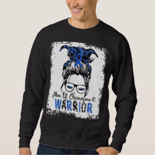 Chromosome 10 Warrior Mum Blue Ribbon Awareness Sweatshirt