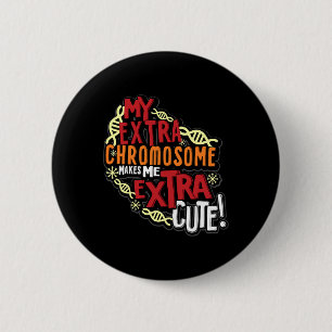 Chromosome World Down Syndrome Day Women Kids 6 Cm Round Badge