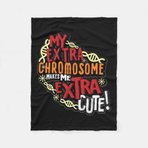 Chromosome World Down Syndrome Day Women Kids Fleece Blanket