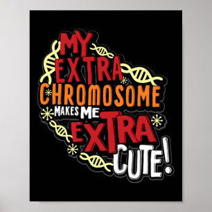 Chromosome World Down Syndrome Day Women Kids  Poster