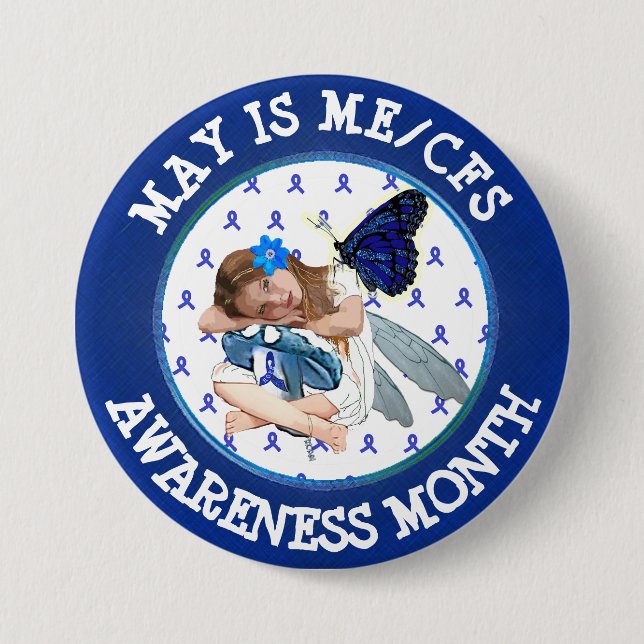 Chronic Fatigue Syndrome Awareness Button (Front)