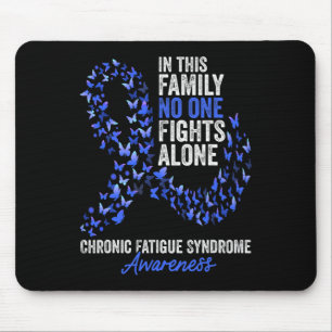 Chronic Fatigue Syndrome Awareness Month Blue Ribb Mouse Pad