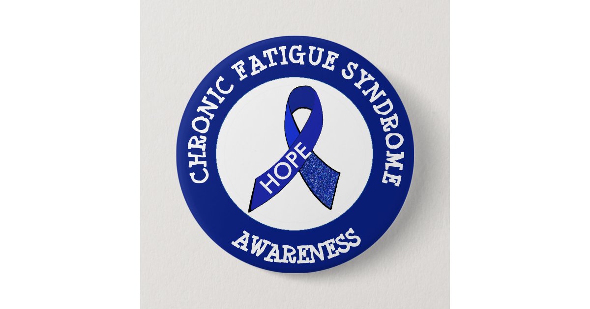 Chronic Fatigue Syndrome Awareness Ribbon Button | Zazzle