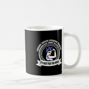 Chronic Fatigue Syndrome Warrior Blue Ribbon Aware Coffee Mug