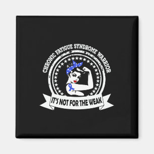 Chronic Fatigue Syndrome Warrior Blue Ribbon Aware Magnet