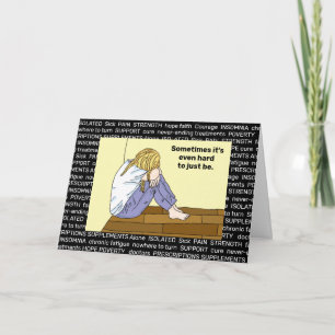 Chronic Illness, All Alone, Isolation, Survive Card