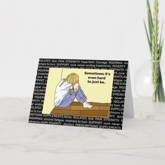  Chronic Illness, All Alone, Isolation, Survive Card (Front)