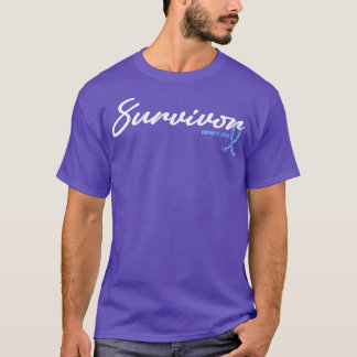 Chronic Illness Awareness Survivor Glitter Ribbon  T-Shirt