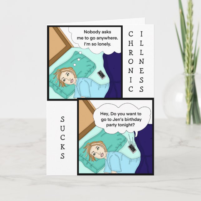 Chronic Illness Series | I want to go but I can't Card (Front)