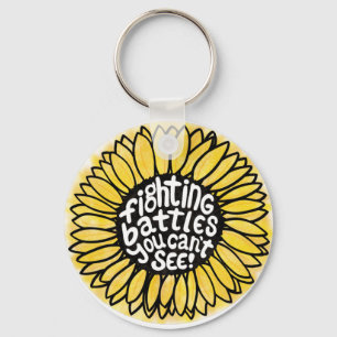 Chronic Illness Warrior - Sunflower Key Ring