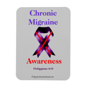 Chronic Migraine Awareness Ribbon Magnet