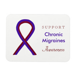 Chronic Migraines Awareness Ribbon Custom Magnet