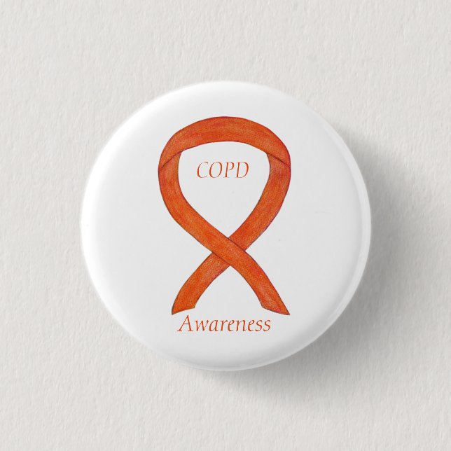 Chronic Obstructive Pulmonary Disease Ribbon Pin (Front)
