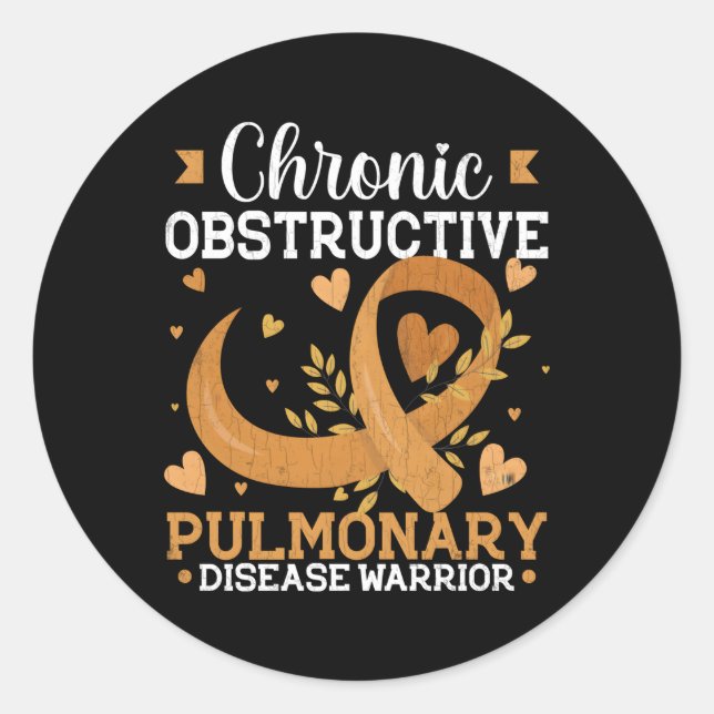Chronic Obstructive Pulmonary Disease Warrior Copd Classic Round Sticker (Front)