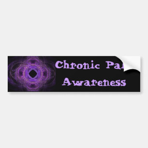Chronic Pain  Awareness Fractal Bumper Sticker