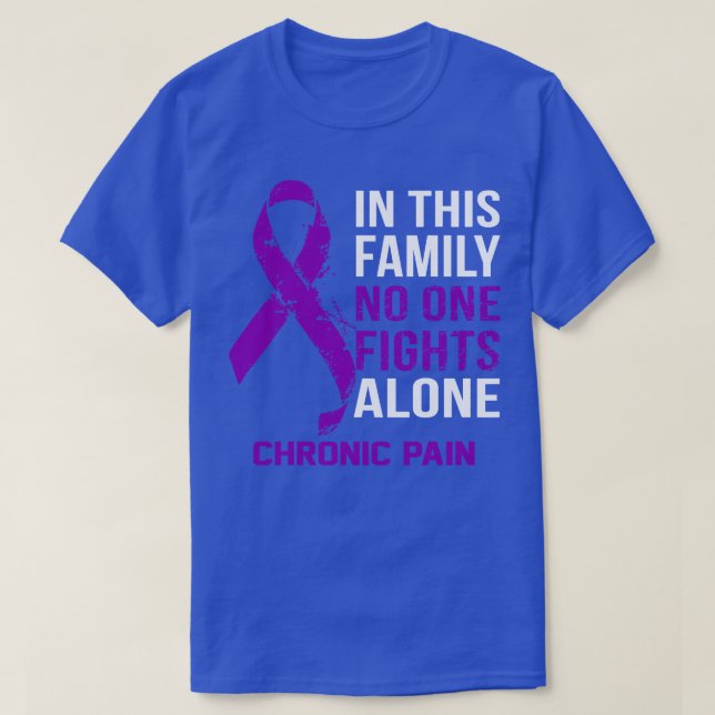 Chronic Pain Awareness No One Fights Alone Hope Fo T-Shirt (Design Front)