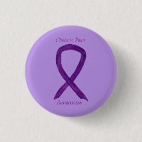 Chronic Pain Awareness Ribbon Custom Art Pin