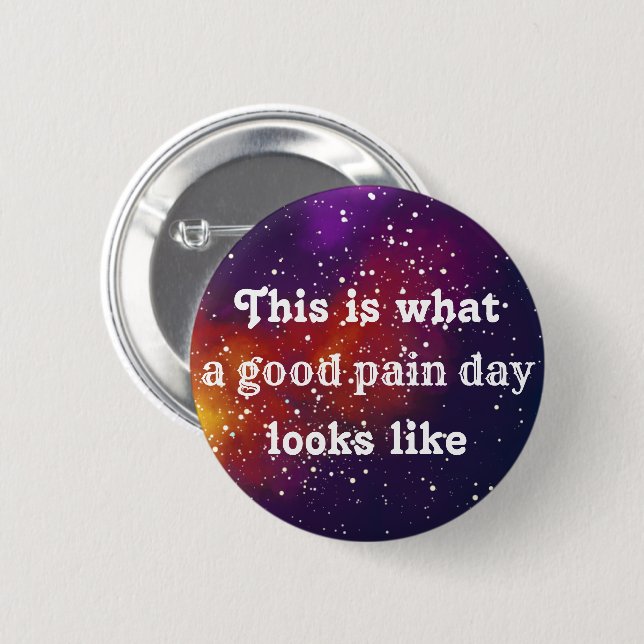 Chronic Pain Customisable Galaxy Identity 6 Cm Round Badge (Front & Back)