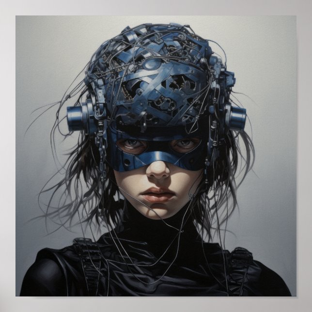 Chronicles of Valour: Futuristic Superheroine Post Poster (Front)