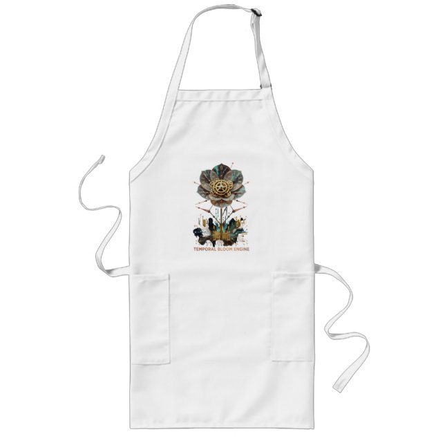 Chrono-Flora: The Mechanical Soul of Nature Long Apron (Front)