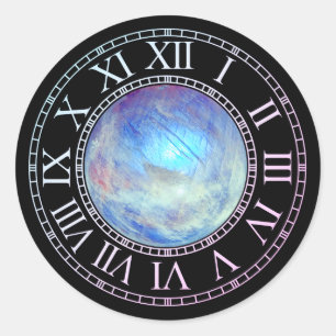 Chrono Mistica - Rainbow Moonstone (B) Classic Round Sticker