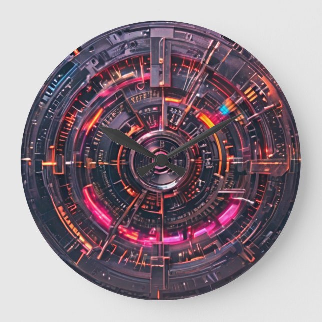 Chrono Nexus: Cybertech Retro Portal Large Clock (Front)