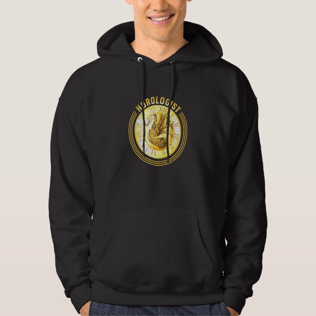 Chronologist Horologist Watch Expert Clock Maker H Hoodie (Front)