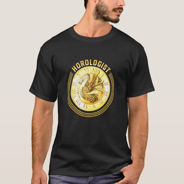 Chronologist Horologist Watch Expert Clock Maker H T-Shirt (Front)