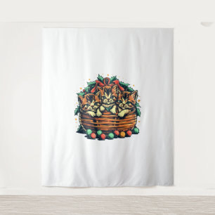 Chrsitma Kittens American Bobtail Christmas Orname Tapestry