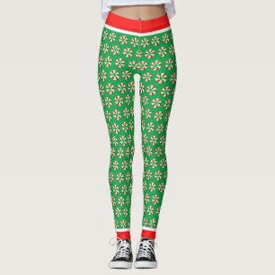 Chrstmas Candy Leggings