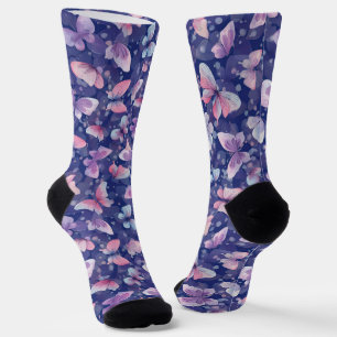 Chrysalis Crew Socks butterfly pattern#1