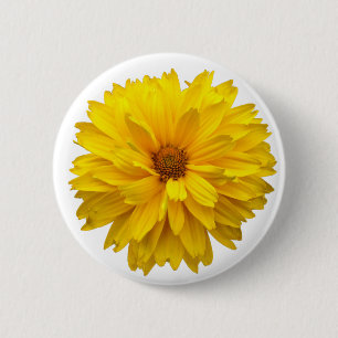 Chrysanthemum 6 Cm Round Badge