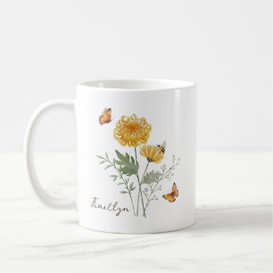 Chrysanthemum Birth Month Flower Coffee Mug