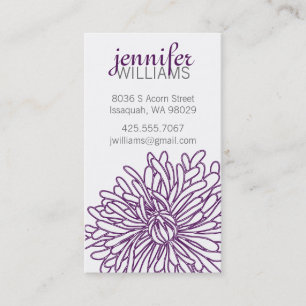 Chrysanthemum Blossom Calling Card