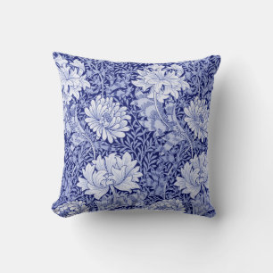 Chrysanthemum Blue, William Morris Cushion