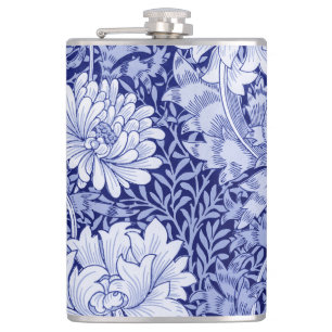 Chrysanthemum Blue, William Morris Hip Flask