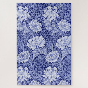 Chrysanthemum Blue, William Morris Jigsaw Puzzle