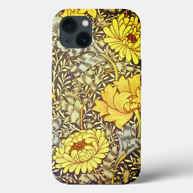 chrysanthemum by William Morris Postcard Case-Mate iPhone Case (Back)