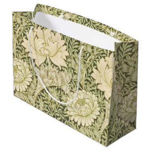 Chrysanthemum by William Morris, Vintage Art Large Gift Bag