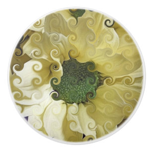 CHRYSANTHEMUM CERAMIC KNOB